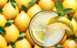 Lemonade with lemon illustration