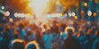 blurred defocused of unrecognized crowd people in the city street.