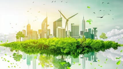 Poster - Sustainable development goals and modern city development technology concept. SDGs.