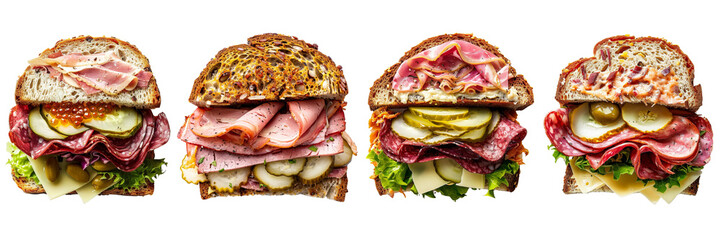 Wall Mural - Set of A Reuben is in the top view on a transparent background 