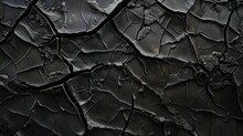 Black Cracked Texture Can Be Used For Background - Generative Ai