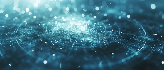 Aufkleber - Symbols of technology on a blue background