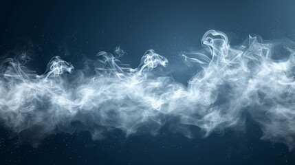 Aufkleber - Spectral fog, mist, or smog isolated on white background. Modern illustration.