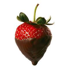 Wall Mural - A strawberry with chocolate drizzled on top