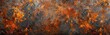 Rustic Metal and Stone Texture Background in Orange and Brown Tones for Banner or Panorama