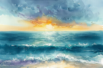 Wall Mural - aquarell ocean