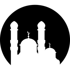 Wall Mural - Mosque Silhouette Icon