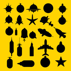 Wall Mural - bomb icons collection 