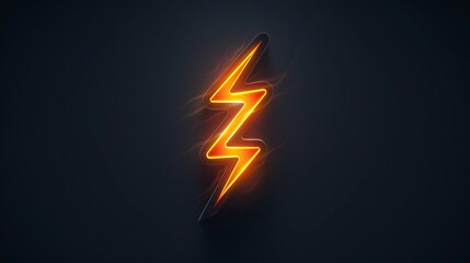 Wall Mural - line drawing lightning strike icon. thunderbolt symbol depicted with a continuous monoline drawing, 