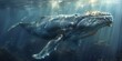 A giant whale deep ocean,generated with ai