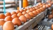 Commercial egg production facility utilizing advanced egg sorting equipment for efficient processing