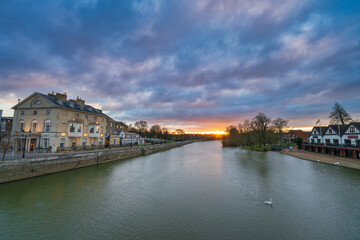 Wall Mural - Sunrise at Bedford Riverside on the Great Ouse River. England