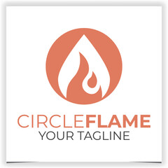 Wall Mural - Vector Abstract flame logo design template