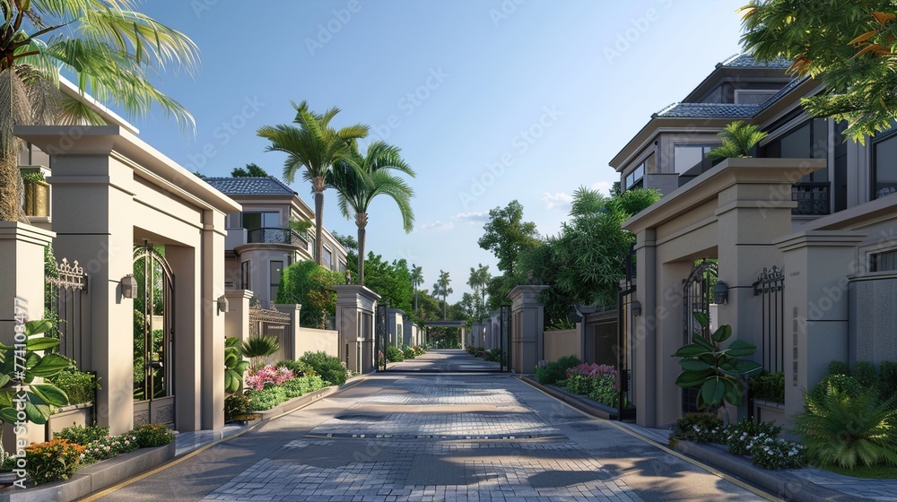 Gallery Detail: A Main Gate Design With Integrated Smart Technology Featuring Remote