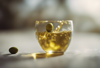 Wall Mural - Olive with White honey