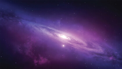 Wall Mural - space background with spiral galaxy and stars night
