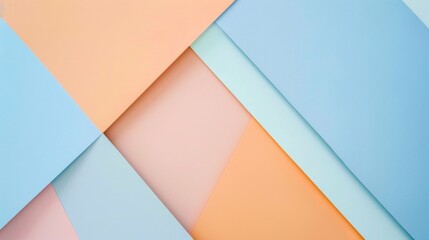 Wall Mural - Geometric abstract pastel color paper background,