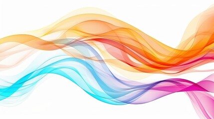 abstract colorful music waves ,Abstract spectrum vector lines white background. Transparent design element