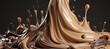 splash wave of chocolate milk ice cream 25