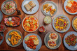 mesa de comida con mariscos y camarones estilo mazatlan sinaloa