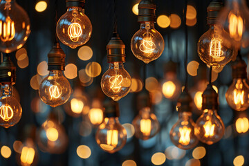 many light bulbs hanging on several pieces of string in 1ae685db-a103-4663-aa2b-3aa23cb35500