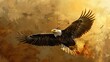 Majestic eagle flight, freedom symbol