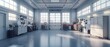 © HADAPI - 3D rendering of clean automobile repair shop, modern instruments, ample copy space, sleek design
