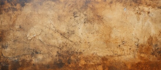 Poster - A detailed closeup of a brown marble texture, with hints of wood, beige, and peach tones. The intricate pattern resembles soil flooring