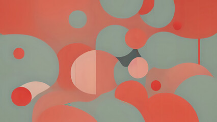 Wall Mural - abstract background with circles. pastel color