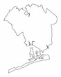 Queens borough map outline