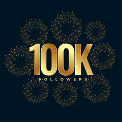 Poster - congratulate your 100k famous followers on social media post