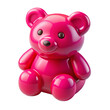 3D Illustration of a Pink Jelly Bear Without background