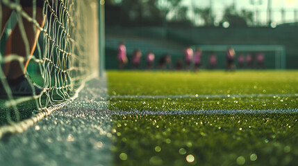 soccer team is training in a stadium with a goal post 1d12f474-8113-4fbc-815a-50177bef546b 2