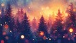 Christmas trees and lights with colorful colors. Generate AI image