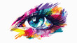 Colorful creative eye concept flat vector isolated on