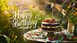 Birthday Celebration in the Garden | AI Generated
