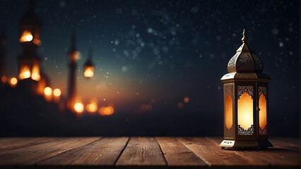 Wall Mural - lantern islamic background