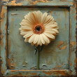 © Masum - a flower that is sitting in a frame on the wall