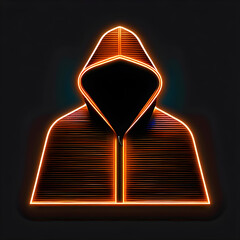 Wall Mural - Copper Elegance: Discover the Allure of a Copper Neon Hood Tee Shirt Icon(Generative AI)