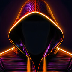 Wall Mural - Copper Elegance: Discover the Allure of a Copper Neon Hood Tee Shirt Icon(Generative AI)