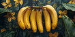 Banana, golden banana, banana background, unripe banana.generative ai 
