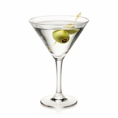 Wall Mural - Vodka Martini Cocktail, isolated on white background