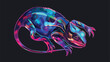 Holographic amorphous chameleon-colored object 