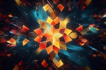 Wall Mural - geometric background with fluid shape composition