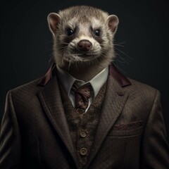 Poster - Ferret in a suit