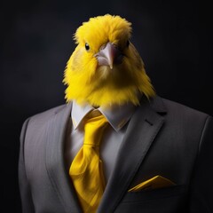 Wall Mural - Canary in a suit