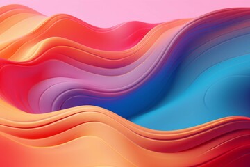 Wall Mural - ai-generated abstract composition with fluid shapes