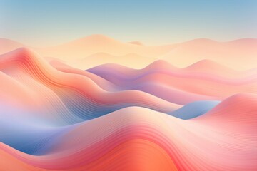 Wall Mural - ai-generated abstract landscape with flowing shapes