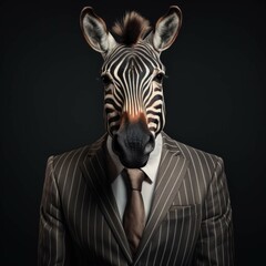 Poster - Zebra in a suit