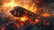 crashed plane on fire plane crash